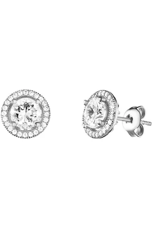 JULIE JULSEN Ohrstecker 925/- Sterling Silber Zirkonia weiß Ohrringe 1 ct Damen (144.99 € / 1 ct)