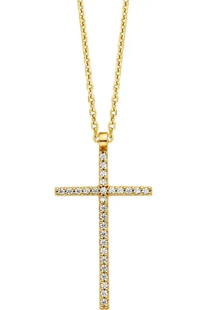 JULIE JULSEN Anhänger mit Kette 925/- Sterling Silber Zirkonia weiß Charms & Kettenanhänger 1 ct Damen (118.99 € / 1 ct)