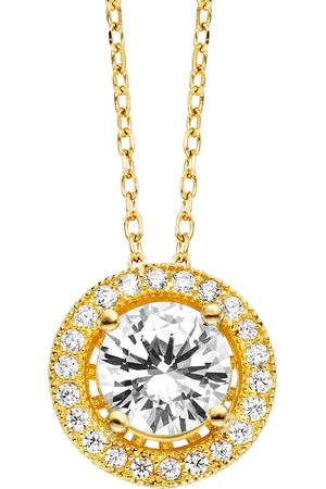 JULIE JULSEN Anhänger mit Kette 925/- Sterling Silber Zirkonia weiß Charms & Kettenanhänger 1 ct Damen (138.99 € / 1 ct)