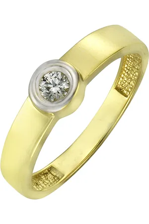 CELESTA Ring 375/- Gold Zirkonia weiß Ringe 1 ct Damen (98.99 € / 1 ct)
