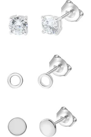 CELESTA Ohrstecker Set 925/- Sterling Silber Zirkonia weiß Ohrringe 1 ct Damen (59.99 € / 1 ct)