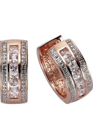 CELESTA Ohrring 925/- Sterling Silber weiß Creolen 1 ct Damen (129.99 € / 1 ct)