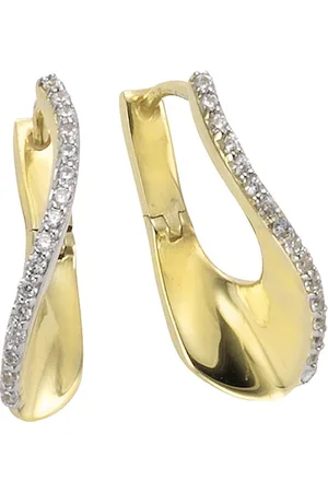 CELESTA Ohrring 375/- Gold Zirkonia weiß Creolen 1 ct Damen (288.99 € / 1 ct)