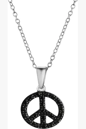 CELESTA Halskette 925/- Sterling Silber Zirkonia schwarz Charms & Kettenanhänger 1 ct Damen (33.99 € / 1 ct)