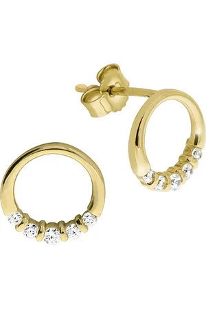 CELESTA Ohrring 375/- Gold Zirkonia weiß Ohrringe 1 ct Damen (138.99 € / 1 ct)