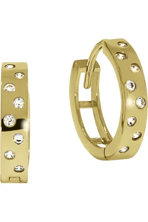 CELESTA Ohrring 375/- Gold Zirkonia weiß Creolen 1 ct Damen (188.99 € / 1 ct)