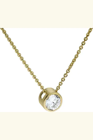 CELESTA Halskette 375/- Gold Zirkonia weiß Charms & Kettenanhänger 1 ct Damen (288.99 € / 1 ct)