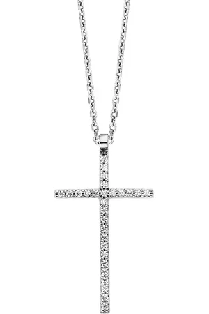 JULIE JULSEN Anhänger mit Kette 925/- Sterling Silber Zirkonia weiß Charms & Kettenanhänger 1 ct Damen (108.99 € / 1 ct)