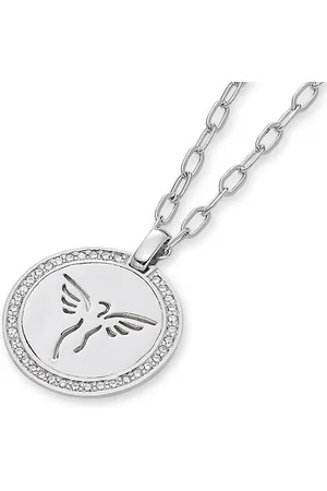 CELESTA Anhänger mit Kette 925/- Sterling Silber Zirkonia weiß Charms & Kettenanhänger 1 ct Damen (95.19 € / 1 ct)