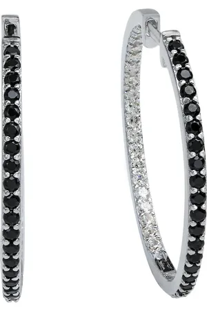 CELESTA Ohrringe 925/- Sterling Silber Zirkonia weiß Creolen 1 ct Damen (79.99 € / 1 ct)
