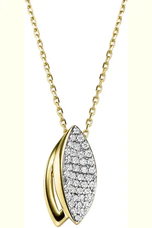 ELLEN K. Halskette 375/- Gold Zirkonia weiß Charms & Kettenanhänger 1 ct Damen (368.99 € / 1 ct)
