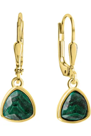 CELESTA Ohrhänger 925/- Sterling Silber Malachit grün Ohrringe 1 ct Damen (49.99 € / 1 ct)