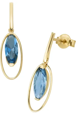 Luigi Merano Ohrhänger mit Blautopas, Gold 375 Ohrringe 1 ct (398.99 € / 1 ct)