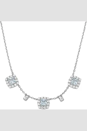 Giorgio Martello Collier Ziersteine, Zirkonia weiß, Silber 925 Ketten 1 ct (128.99 € / 1 ct)