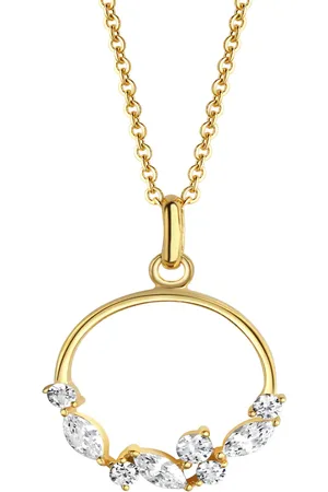 CELESTA Halskette 375/- Gold Zirkonia weiß Charms & Kettenanhänger 1 ct Damen (271.19 € / 1 ct)