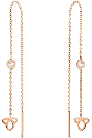 Eastside Ohrhänger Lotusblüte Edelstahl Preciosa in Roségold Ohrringe 1 ct Damen (29.99 € / 1 ct)