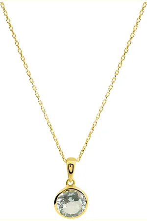 ELLEN K. Anhänger mit Kette 585/- Gold Blautopas beh. hellblau Charms & Kettenanhänger 1 ct Damen (488.99 € / 1 ct)