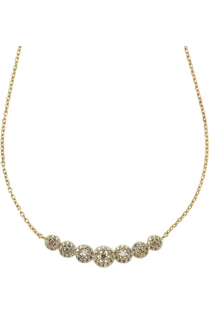 ELLEN K. Halskette 585/- Gold Zirkonia weiß Ketten 1 ct Damen (418.99 € / 1 ct)
