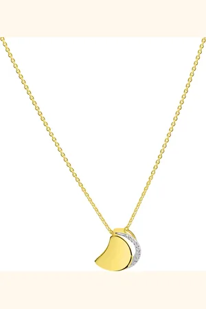 ELLEN K. Anhänger mit Kette 375/- Gold Zirkonia weiß Charms & Kettenanhänger 1 ct Damen (338.99 € / 1 ct)