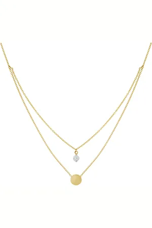 ELLEN K. Halskette 375/- Gold Zirkonia weiß Ketten 1 ct Damen (358.99 € / 1 ct)