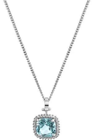 ELLEN K. Halskette 375/- Gold Blautopas beh. blau 2,30ct. Charms & Kettenanhänger 1 ct Damen (418.99 € / 1 ct)