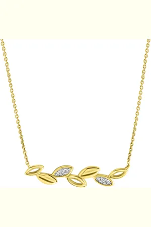 ELLEN K. Halskette 375/- Gold Zirkonia weiß Ketten 1 ct Damen (408.99 € / 1 ct)