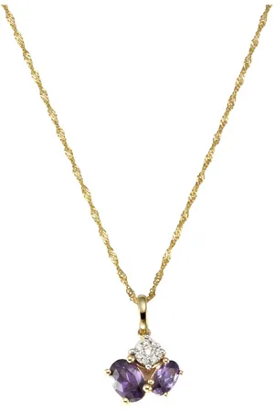 ELLEN K. Halskette 375/- Gold Amethyst lila Charms & Kettenanhänger 1 ct Damen (348.99 € / 1 ct)