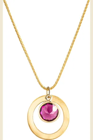ELLEN K. Anhänger mit Kette 375/- Gold Rhodolith-Granat bordeaux Charms & Kettenanhänger 1 ct Damen (198.99 € / 1 ct)