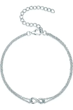 Lulu & Jane Armband Infinity aus Sterling Silber in Silber Armbänder & Armreife 1 ct Damen (43.99 € / 1 ct)