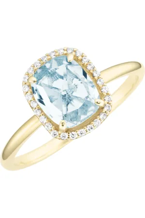 Luigi Merano Ring mit Blautopas und Zirkonia, Gold 375 Ringe 1 ct Damen (358.99 € / 1 ct)
