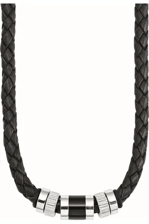 QS by s.Oliver Kette Edelstahl, Leder Herrenschmuck 1 ct Herren (50.99 € / 1 ct)