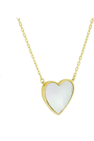ELLEN K. Halskette 375/- Gold Perlmutt weiß Ketten 1 ct Damen (159.89 € / 1 ct)