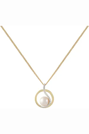 ELLEN K. Halskette 375/- Gold Zirkonia weiß Charms & Kettenanhänger 1 ct Damen (378.99 € / 1 ct)