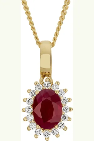 Orolino Halskette 585/- Gold Rubin rot 0.1600 Karat Charms & Kettenanhänger 1 ct Damen (2898.99 € / 1 ct)