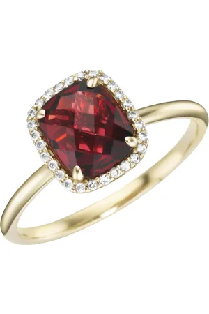Luigi Merano Ring mit Granat und Zirkonia, Gold 375 Ringe 1 ct Damen (348.99 € / 1 ct)