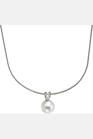 Orolino Halskette 585/- Gold Süßwasserzuchtperle weiß 0,06ct Charms & Kettenanhänger 1 ct Damen (718.99 € / 1 ct)