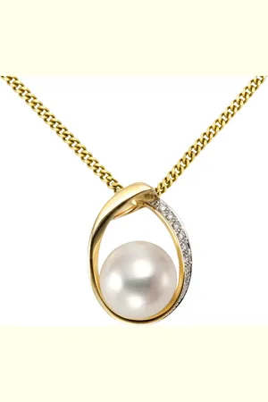 Orolino Halskette 585/- Gold Süßwasserzuchtperle weiß 0,045ct Charms & Kettenanhänger 1 ct Damen (868.99 € / 1 ct)