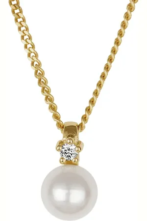 Orolino Halskette 585/- Gold Süßwasserzuchtperle Weiß 0.0300 Karat Charms & Kettenanhänger 1 ct Damen (598.99 € / 1 ct)