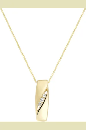 Luigi Merano Kette Anhänger matt, glanz, länglich, mit Brillanten, 585 Ketten 1 ct Damen (698.99 € / 1 ct)