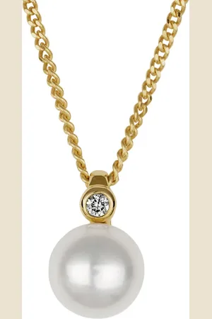 Orolino Halskette 585/- Gold Süßwasserzuchtperle Weiß 0.0300 Karat Charms & Kettenanhänger 1 ct Damen (578.99 € / 1 ct)