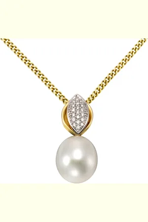 Orolino Halskette 585/- Gold Süßwasserzuchtperle weiß 0,09ct Charms & Kettenanhänger 1 ct Damen (868.99 € / 1 ct)