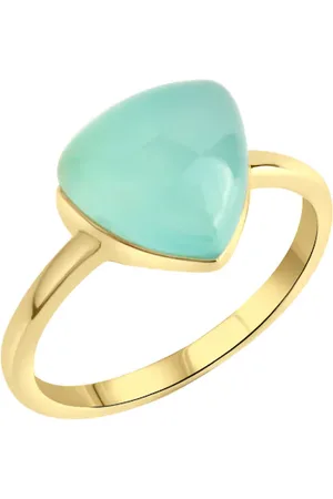 Jamelli Ring 925/- Sterling Silber Chalcedon grün 4,40ct. Ringe 1 ct Damen (99.99 € / 1 ct)
