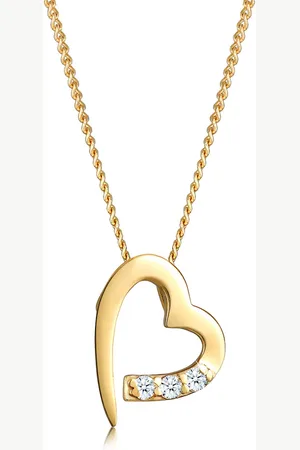 Elli DIAMONDS Herz Diamanten (0.04 ct.) 585er Gelbgold Ketten 1 ct Damen (349.99 € / 1 ct)