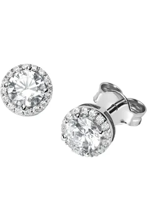 Luigi Merano Ohrstecker in runder Form mit Zirkonia, Gold 375 Ohrringe 1 ct (298.99 € / 1 ct)