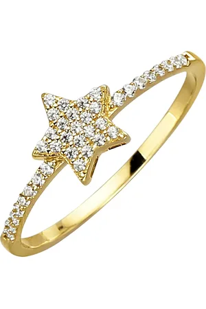 ELLEN K. Ring 375/- Gold Zirkonia weiß Ringe 1 ct Damen (198.99 € / 1 ct)