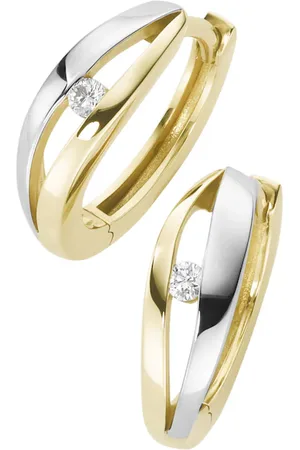 Luigi Merano Creolen Klappcreole mit 2 Brillanten, Gelbgold 585 1 ct (698.99 € / 1 ct)