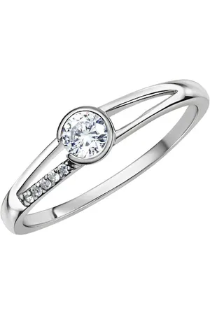 ELLEN K. Ring 375/- Gold Zirkonia weiß Ringe 1 ct Damen (218.99 € / 1 ct)