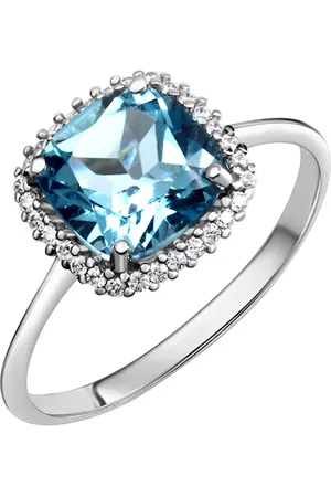 ELLEN K. Ring 375/- Gold Blautopas beh. blau 2,30ct. Ringe 1 ct Damen (288.99 € / 1 ct)