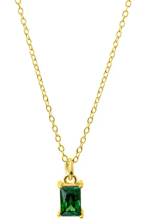 CELESTA Anhänger mit Kette 925/- Sterling Silber Zirkonia grün Charms & Kettenanhänger 1 ct Damen (50.99 € / 1 ct)