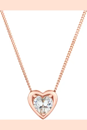 Elli Herz Love Anhänger Zirkonia Kristall 925 Silber Ketten 1 ct Damen (42.4 € / 1 ct)